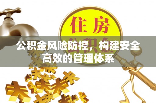 雁塔公积金风险防控，构建安全高效的管理体系